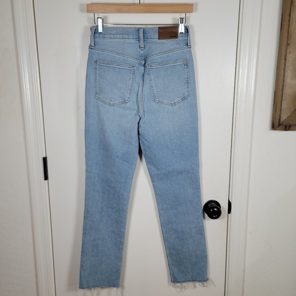 Madewell The Perfect Vintage Jeans High Rise Raw Hem Size 24 NWOT - Picture 9 of 13